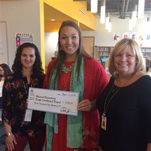 Jessica Larsen, Jess Brown and Hillcrest Principal Tammy Becker  
