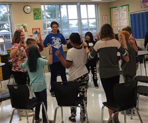 West Middle School Orientation day activity. 