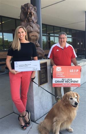 Keri Lauxman and assistant principal Mark Preut. 