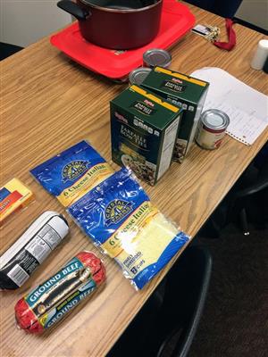 The ingredients were laid out prior to cooking. 
