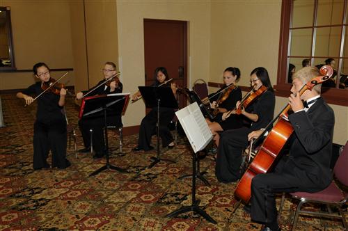 Guests were welcomed with music. 