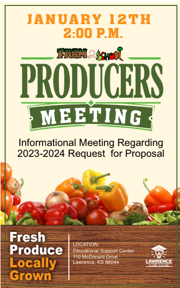 Farm 2 School Producer's Meeting Local Food